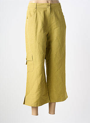 Pantalon 7/8 țesătură poplin mărime normală verde KATMAI femeie