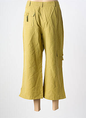 Pantalon 7/8 țesătură poplin mărime normală verde KATMAI femeie