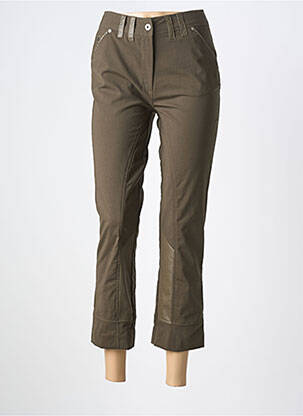 Pantalon 7/8 țesătură poplin mărime normală verde INFINITY femeie