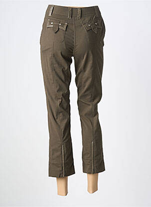 Pantalon 7/8 țesătură poplin mărime normală verde INFINITY femeie