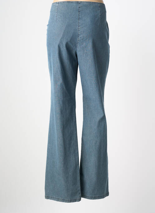 Pantalon drept închidere cu fermoar sub clapetă cu nasturi mărime normală albastru MAE MAHE femme