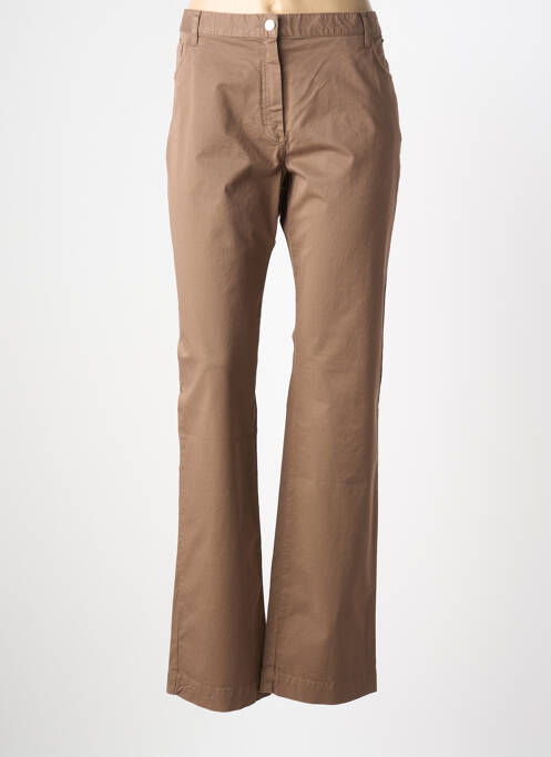 Pantalon drept țesătură poplin mărime normală maro ARMOR LUX femme