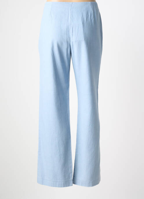 Pantalon drept țesătură poplin mărime normală albastru CARNET DE BORD femme