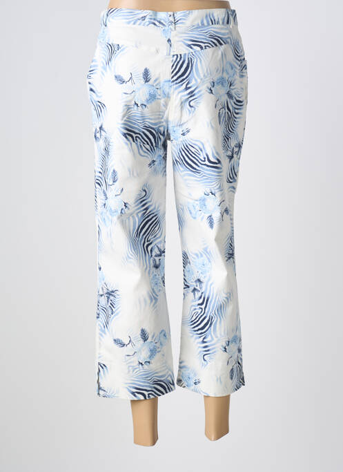 Pantalon 7/8 închidere cu fermoar sub clapetă cu nasturi mărime normală albastru CLAUDE DE SAIVRE femme