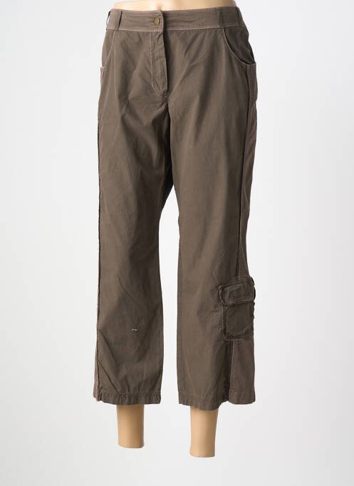 Pantalon trei sferturi croială dreaptă mărime normală verde MAE MAHE femme