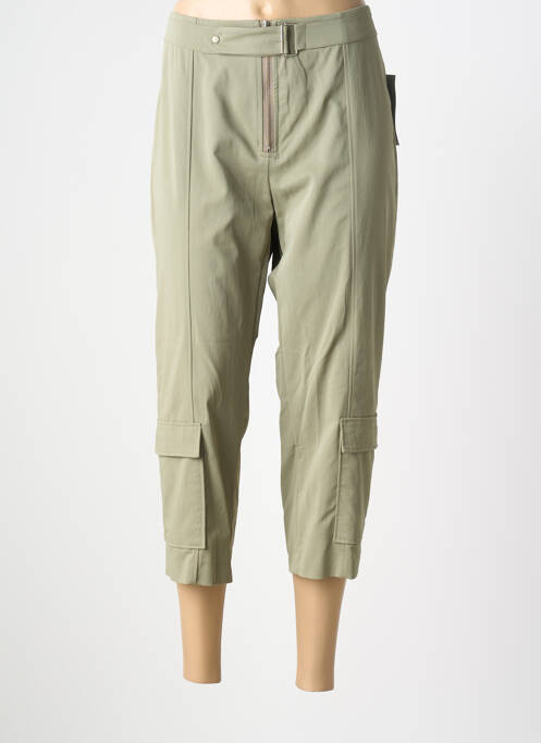 Pantalon trei sferturi țesătură poplin mărime normală verde PIER BÉ femme
