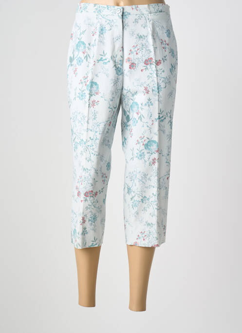 Pantalon trei sferturi țesătură poplin mărime normală albastru PIER BÉ femme