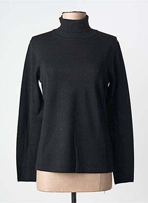 Pulover cu guler înalt croială cambrată mâneci lungi negru MAURICE ABOT femme