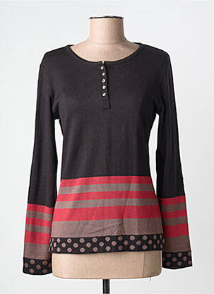 Pulover croială cambrată mâneci lungi negru CLAUDE DE SAIVRE femme