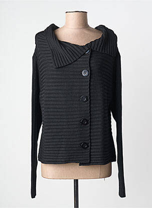 Vestă cu mâneci lungi croială cambrată negru CARNET DE BORD femme