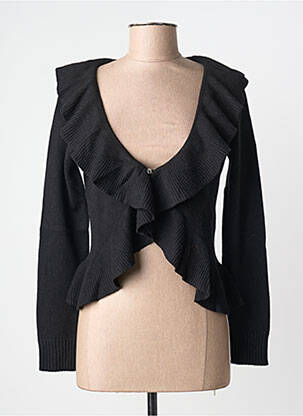 Vestă cu mâneci lungi croială cambrată negru KATMAI femme