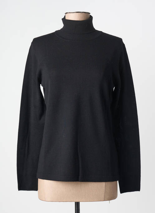 Pulover cu guler înalt croială cambrată mâneci lungi negru MAURICE ABOT femme