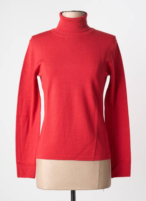 Pulover cu guler înalt croială cambrată mâneci lungi roșu MAURICE ABOT femme