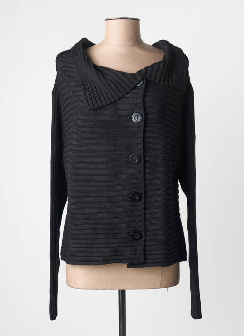 Vestă cu mâneci lungi croială cambrată negru CARNET DE BORD femme