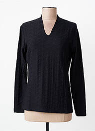 Top țesătură jersey mâneci lungi negru ENTRACTE femeie