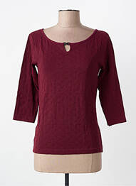 Top țesătură jersey mâneci lungi roșu ENTRACTE femme