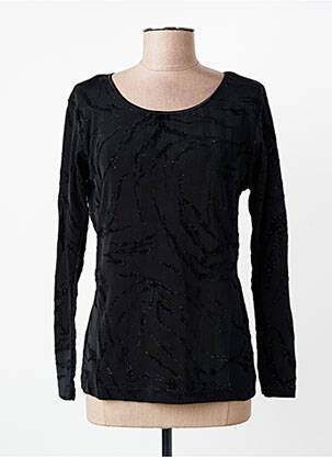 Top elasticitate mâneci lungi negru ENTRACTE femeie