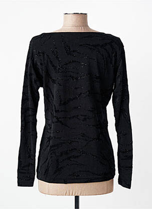Top elasticitate mâneci lungi negru ENTRACTE femeie