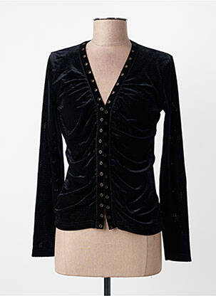 Top elasticitate mâneci lungi negru ENTRACTE femeie
