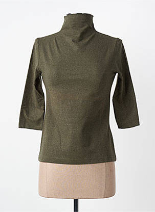 Top elasticitate mâneci 3/4 verde ENTRACTE femeie