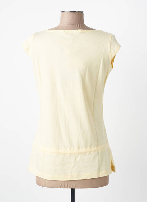 Top țesătură jersey mâneci scurte galben MASSANA femme