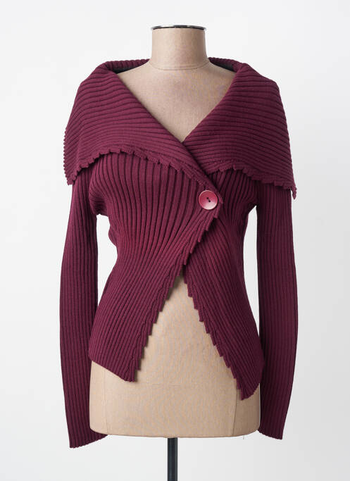 Vestă cu mâneci lungi elasticitate violet FINETTE femme
