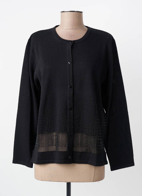 Vestă cu mâneci lungi elasticitate negru FINETTE femme