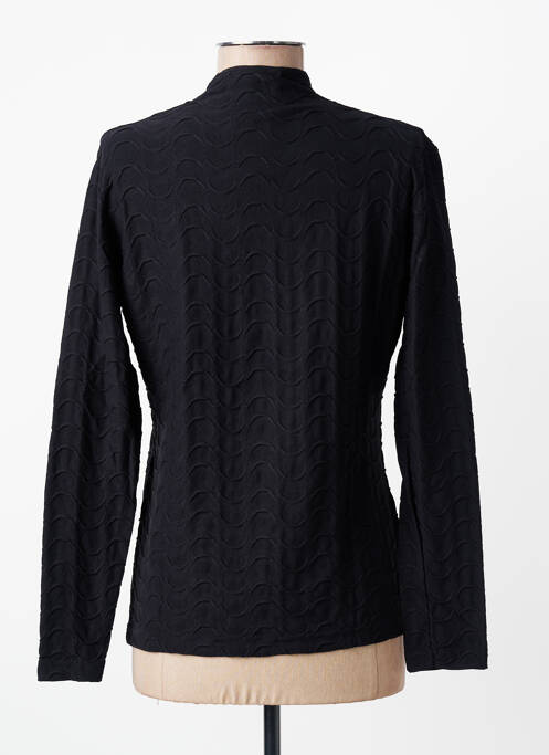 Top țesătură jersey mâneci lungi negru ENTRACTE femme