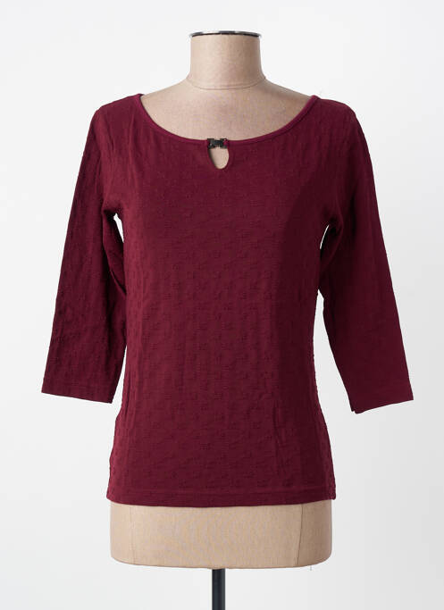 Top țesătură jersey mâneci lungi roșu ENTRACTE femme