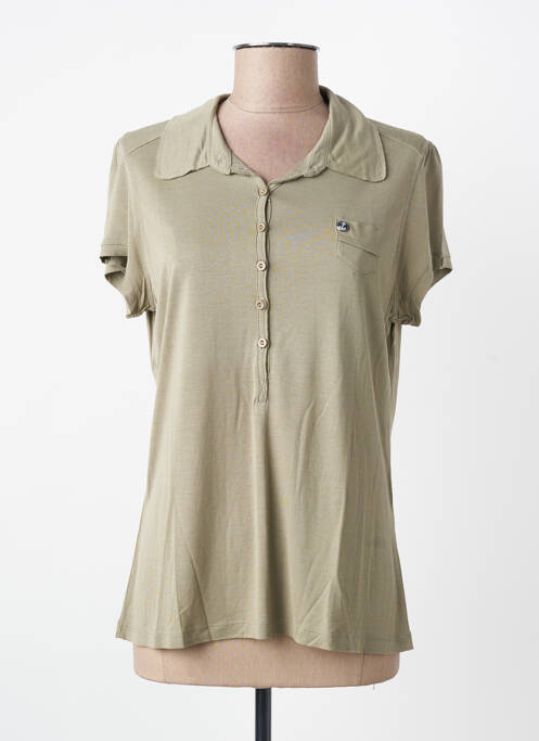 Polo elasticitate mâneci scurte verde MASSANA femme