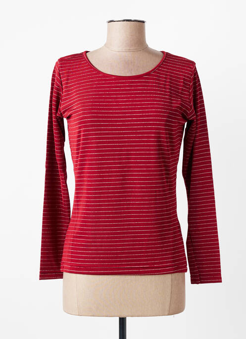 Top elasticitate mâneci lungi roșu ENTRACTE femme