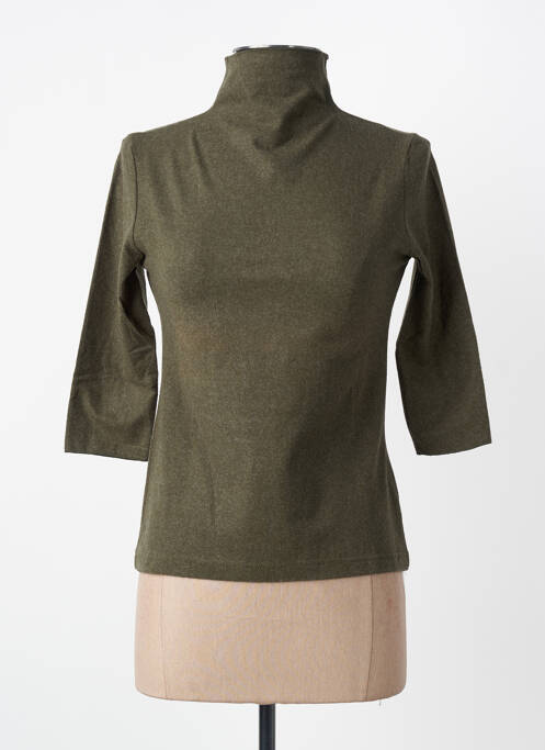 Top elasticitate mâneci 3/4 verde ENTRACTE femme