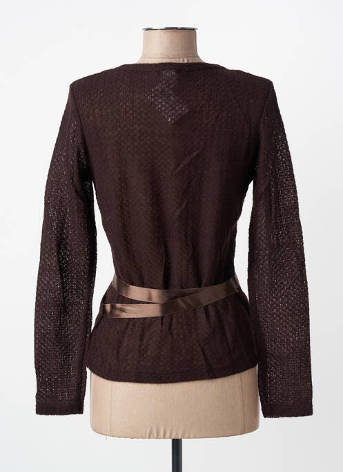 Top croială cambrată mâneci lungi maro ENTRACTE femme