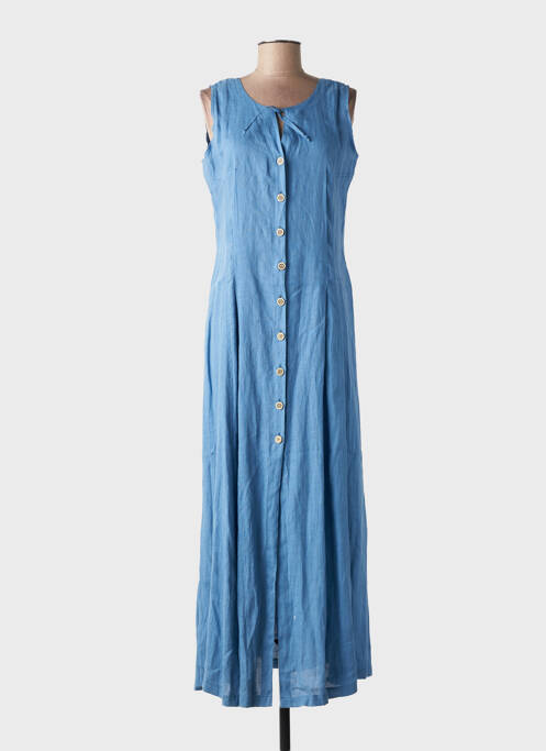Rochie lungă croială evazată fără mâneci albastru CANNISSE femme