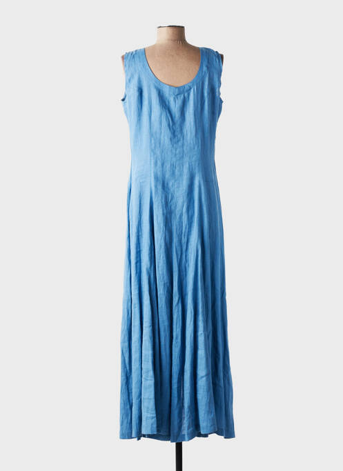 Rochie lungă croială evazată fără mâneci albastru CANNISSE femme