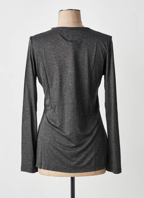Top croială cambrată mâneci lungi gri CAP JULUCA femme