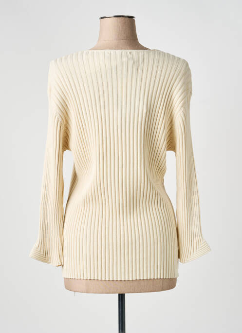 Top elasticitate mâneci lungi bej MSN femme