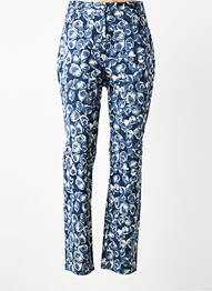 Pantalon slim țesătură poplin mărime normală albastru BIESSE femme