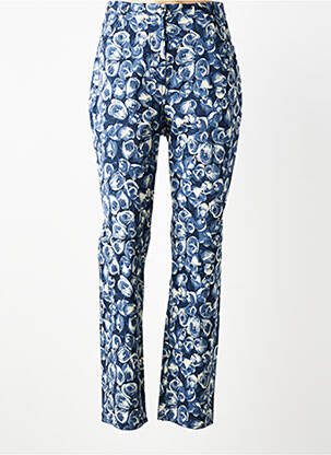 Pantalon slim țesătură poplin mărime normală albastru BIESSE femme