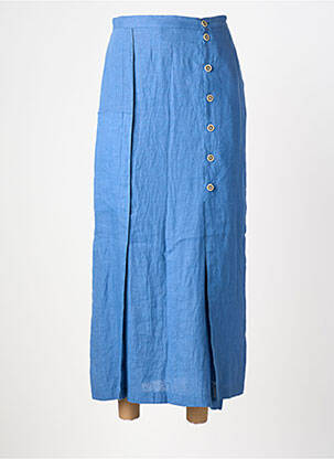 Fustă lungă croială dreaptă albastru CANNISSE femme