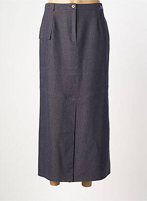 Fustă lungă croială dreaptă albastru FEDORA femme