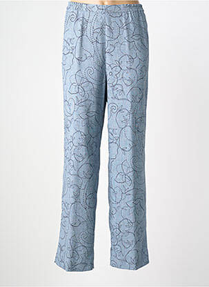 Pantalon drept talie elastică mărime normală albastru PIER BÉ femme