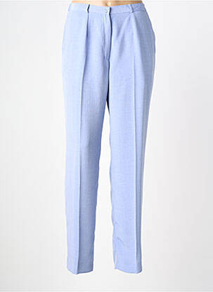 Pantalon drept țesătură poplin mărime normală albastru PIER BÉ femme
