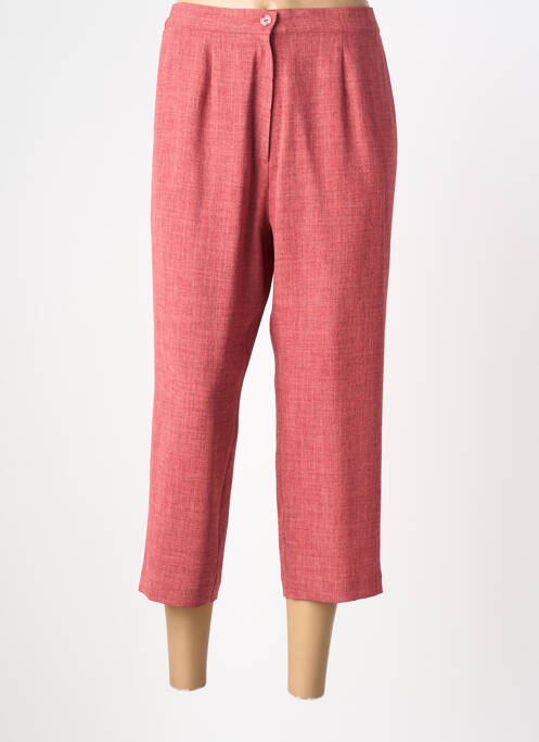 Pantalon trei sferturi croială dreaptă mărime normală roșu PRUNELLE femme