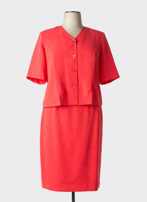 Set fustă închidere cu fermoar la spate roșu PRUNELLE femme