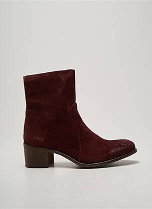 Botine/ghete toc pătrat toc de 4 la 6 cm violet ALIWELL femeie