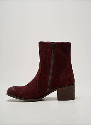 Botine/ghete toc pătrat toc de 4 la 6 cm violet ALIWELL femeie