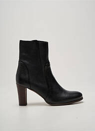 Botine/ghete țesătură satinată toc de 7 la 9 cm negru ALIWELL femme