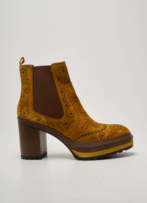 Botine/ghete toc pătrat toc de 7 la 9 cm galben PONS QUINTANA femme