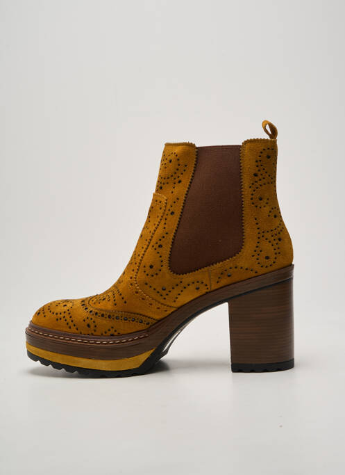 Botine/ghete toc pătrat toc de 7 la 9 cm galben PONS QUINTANA femme